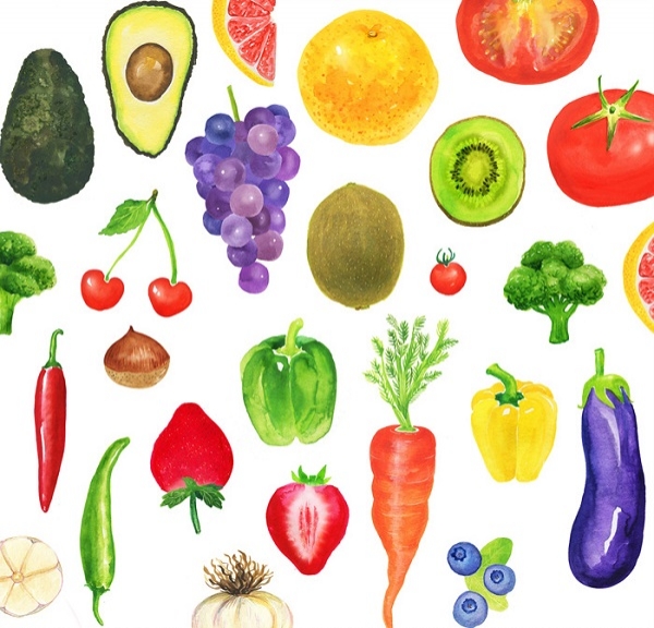 과일, 채소에 풍부한 항산화성분은 탈모증 예방에 도움이 된다. 단 예방효과일 뿐 이미 탈모증이 발생한 경우라면 음식에 의존하기보다 의학적인 치료를 따라야한다(사진=클립아트코리아).