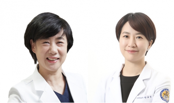 왼쪽부터 차 의과대학 강남차병원 산부인과 김문영 교수, 한유정 교수