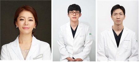 左起为K-Health记者韩贞善、GNG医院耳鼻喉科专家李成勋、耳鼻喉科专家洪成文。