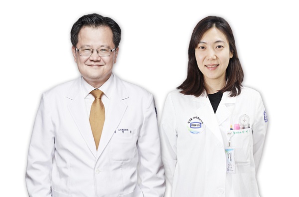 (왼쪽부터) 의정부성모병원 소아청소년과 김영훈 교수, 재활의학과 박민아 교수