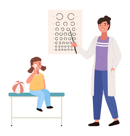 In most cases, eye examinations are not performed until the health check-up for infants. Still, it is advisable to start an eye examination immediately after birth because children's visual function develops rapidly from around three months.