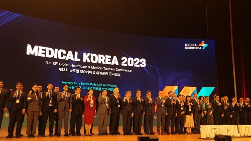 Tại Coex 10h ngày 23 ,chương trình ‘ Medical Korea 2023 ( hội nghị Global health care & du lịch y tế)’ –là hội nghị học thuật chăm sóc sức khỏe Global lớn nhất cả nước  đã được khai mạc .